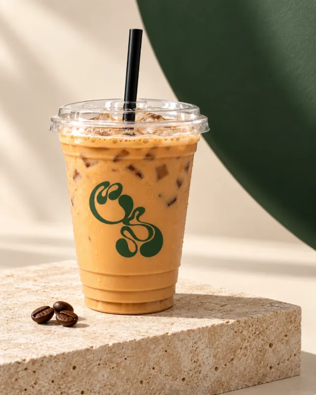 Latte frío en vaso Bronco