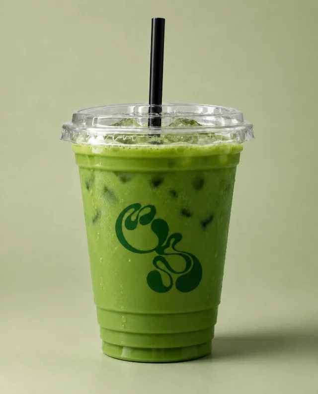 Matcha frío en vaso Bronco