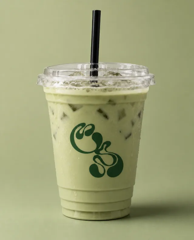 Matcha vainilla en vaso Bronco