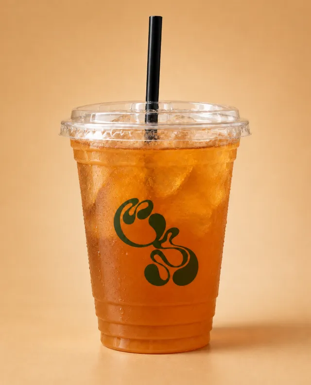 Té durazno en vaso Bronco